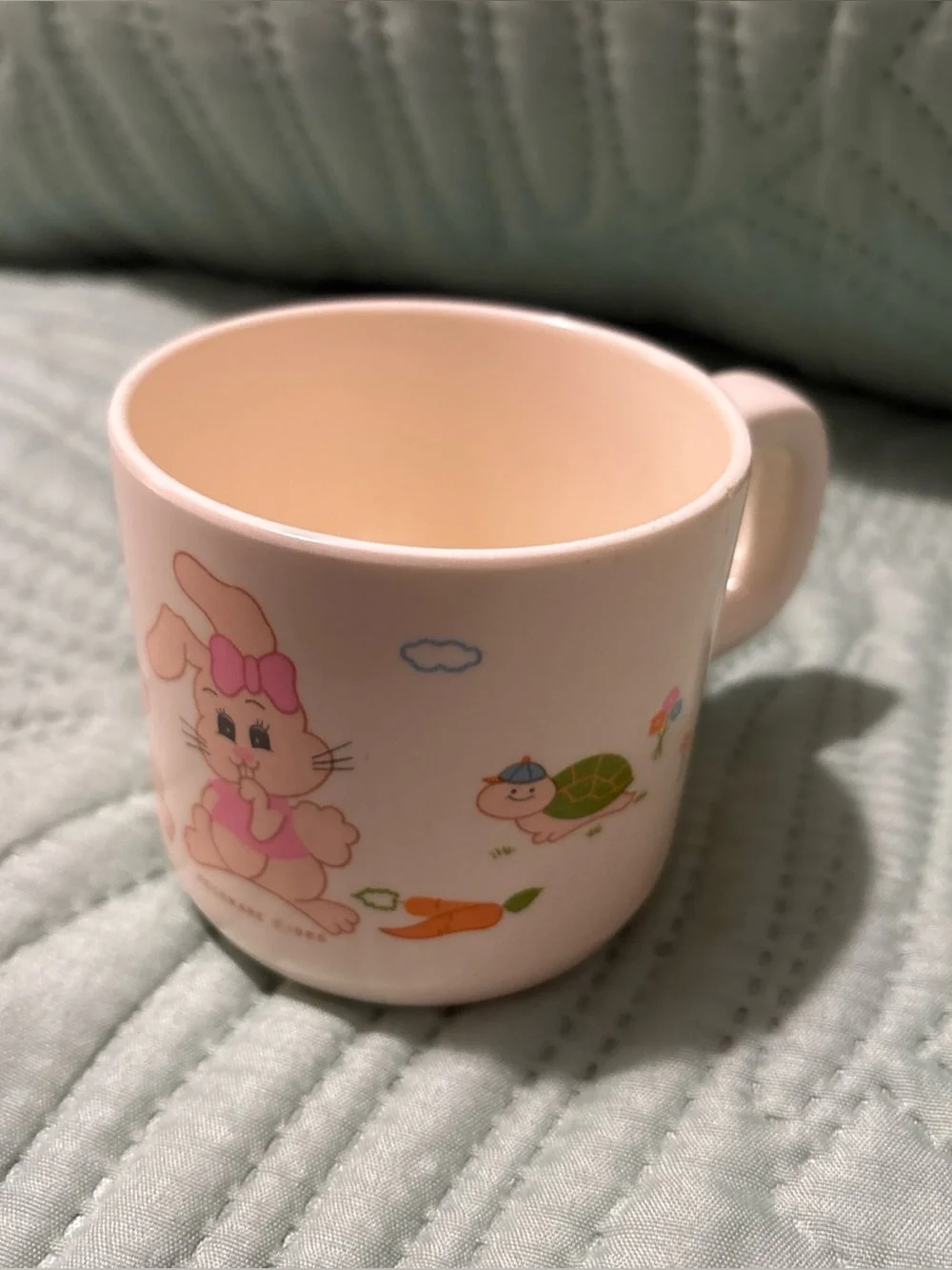 Vintage 1986 Pecoware PECO Sheng & Juimn Children's Melamine Cup Bunny Easter